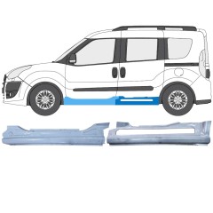 Reparație prag pentru Opel Combo D 2011-2018 / Stânga / Set 14368
