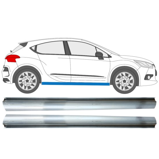 Reparație prag partea inferioară pentru Citroen DS4 2011-2015 / Stânga+Dreapta / Set 15016