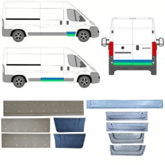 Reparație ușă interior + exterior pentru Fiat Ducato 2006-2025 / Stânga+Dreapta / Set 12634