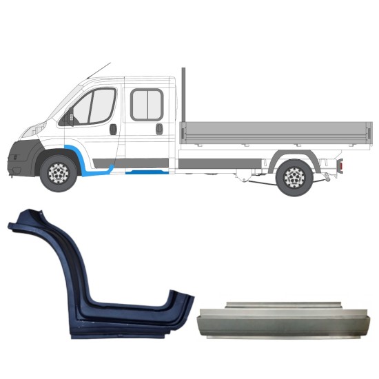 Set panouri de reparare pentru Fiat Ducato 2006-2014 / Stânga / 14797 Set panouri de reparare pentru Fiat Ducato 2006-2014 / Stânga / 14797