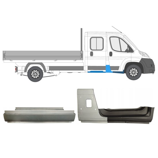 Set panouri de reparare pentru Fiat Ducato 2006-2014 / Dreapta / Cabină dublă / 14800