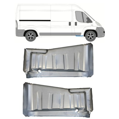 Podea treapta cabina stanga cu prag interior pentru Fiat Ducato 2006-2014 / Stânga+Dreapta / Set 15061