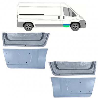 Panou de reparație ușă față interior + exterior pentru Fiat Ducato 2006- / Set 12006