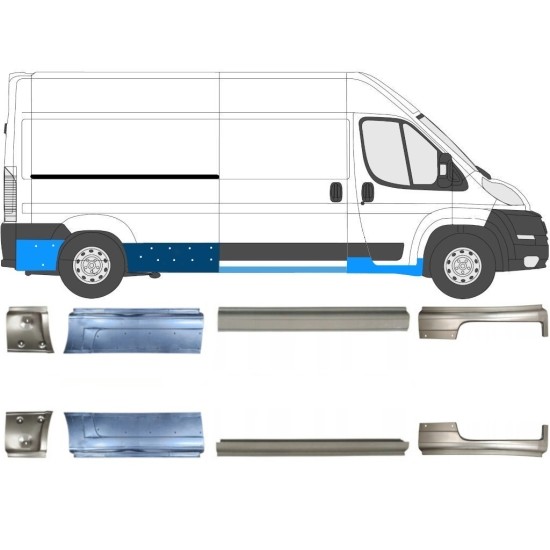Reparație prag pentru Peugeot Boxer 2006-2026 / Stânga+Dreapta / Set 14160