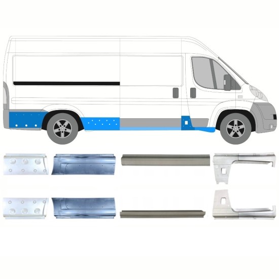 Reparație prag pentru Peugeot Boxer 2006-2026 / Stânga+Dreapta / Set 14164