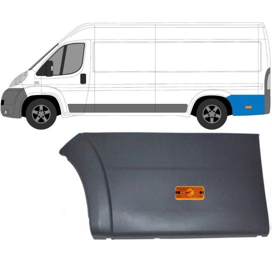 Bandou lateral spate cu lampă pentru Fiat Ducato 2006- / LWB / Stânga /  10681