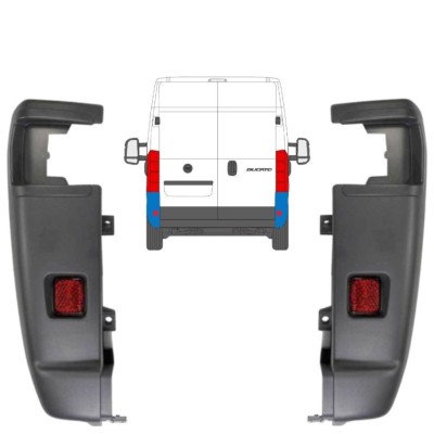 Colț bară spate 270 grade pentru Fiat Ducato 2006-2018 / Stânga+Dreapta / Set 9835