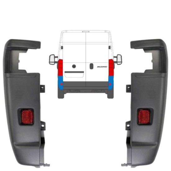 Colț bară spate 270 grade pentru Fiat Ducato 2006-2018 / Stânga+Dreapta / Set 9835