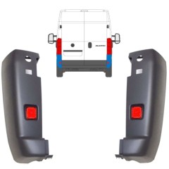 Colț bară spate + lampă reflectorizantă pentru Peugeot Boxer 2006-2018 / Stânga+Dreapta / Set 14082