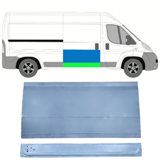 Reparație ușă culisantă interior + exterior Mercedes pentru Fiat Ducato 2006-2014 / Dreapta / Set 14823