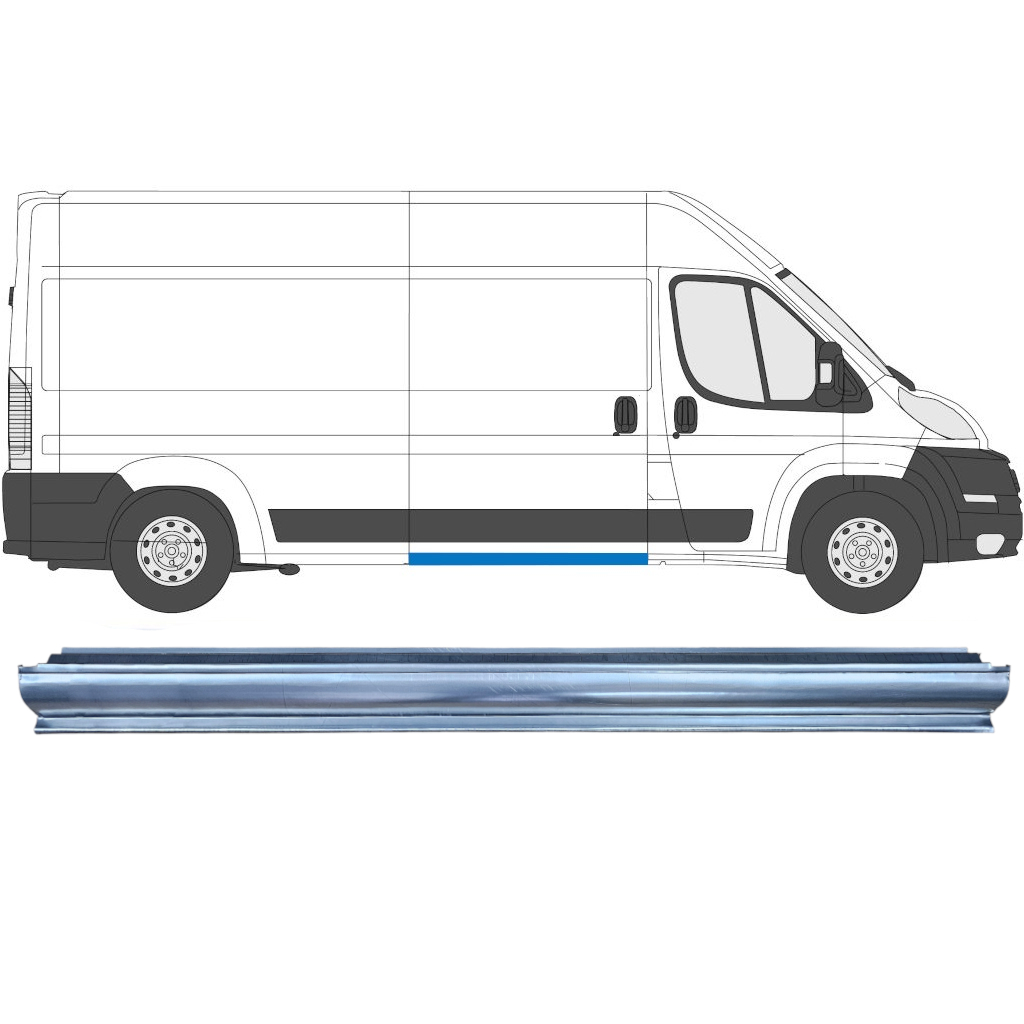 Reparație Prag Ușă Glisantă Pentru Fiat Ducato 2006- / Stânga = Dreapta (Simetric) 5947