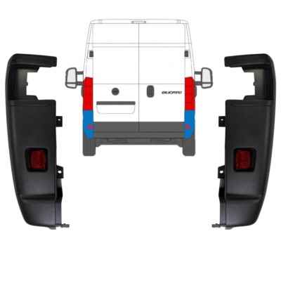 Colț bară spate 270 grade pentru Peugeot Boxer 2018- / Stânga+Dreapta / Set 13225
