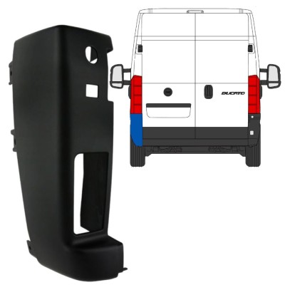 Colț bară spate 180 grade pentru Fiat Ducato 2018- / Stânga 15203