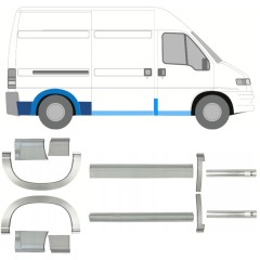 Reparație prag + aripă spate pentru Peugeot Boxer 1994-2006 / Set 14231