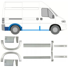 Reparație prag + aripă spate pentru Peugeot Boxer 1994-2006 / Set 14229