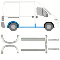 Reparație prag + aripă spate pentru Peugeot Boxer 1994-2006 / Set 14223