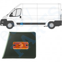 Bandou lateral stâlp față cu lampă pentru Fiat Ducato 2006- / Stânga 10677