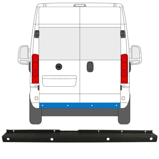Bară spate PDC pentru Fiat Ducato 2018- 14968 Bară spate PDC pentru Fiat Ducato 2018- 14968