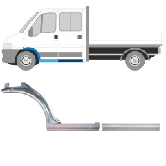 Reparație prag + aripă față pentru Fiat Ducato 1994-2006 / Stânga / Set 9904