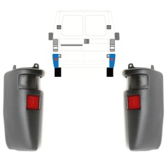 Colț bară spate pentru Fiat Ducato 1994-2002 / Stânga+Dreapta / Set 10423