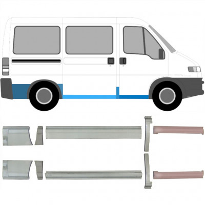 Reparație prag + aripă spate pentru Fiat Ducato Boxer Relay 1994-2006 / Set 5087