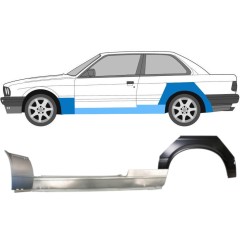 Reparație prag + aripă față + aripă spate pentru BMW 3 E30 1982-1987 / Stânga / Set 11509