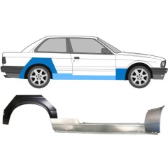 Reparație prag + aripă față + aripă spate pentru BMW 3 E30 1982-1987 / Dreapta / Set 11508