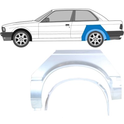 Reparație aripă spate interior + exterior pentru BMW 3 E30 1982-1987 / Stânga / Set 10849