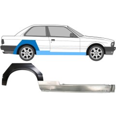 Prag complet + reparație aripă spate pentru BMW 3 E30 1982-1987 / Dreapta / Set 11234