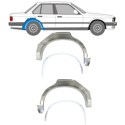 Reparație aripă spate interior + exterior pentru BMW 3 E30 1982-1987 / Set 10859