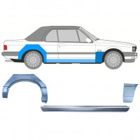 Reparație prag + aripă față + aripă spate pentru BMW 3 E30 1985-1987 CABRIO / Dreapta / Set 12571