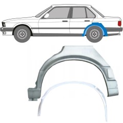 Reparație aripă spate interior + exterior pentru BMW 3 E30 1987-1994 / Stânga / Set 10861