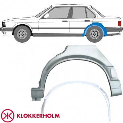 BMW 3 E30 1987-1994 4 UŞĂ SEGMENT REPARAȚIE ARIPĂ SPATE INTERIOR + EXTERIOR / A STABILIT / STÂNGA