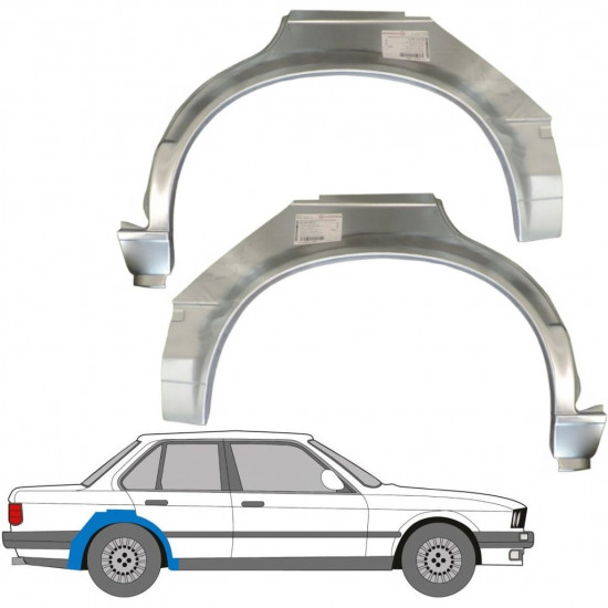 BMW 3 E30 1982-1987 4 UŞĂ SEGMENT REPARAȚIE ARIPĂ SPATE / PERECHE