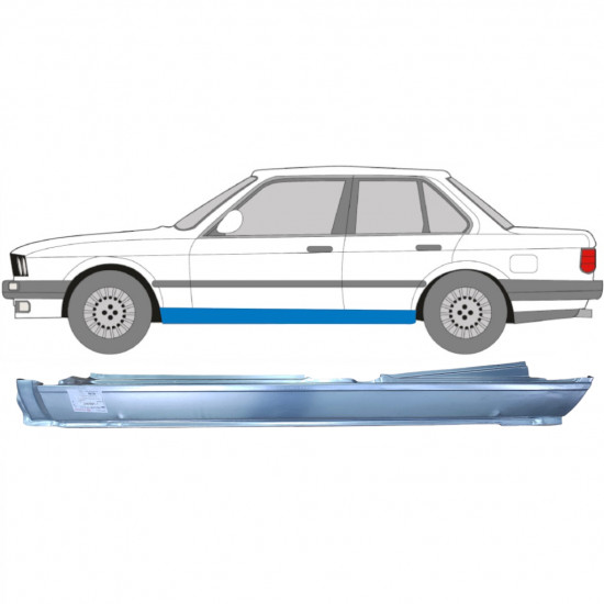 BMW 3 E30 1982-1994 4 UŞĂ DEPLIN REPARATIE PRAG INTERIOR / STÂNGA