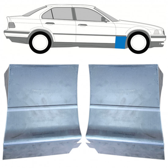 Panou de reparație aripă față pentru BMW E36 3 1990-2000 / Stânga+Dreapta / Set 9851