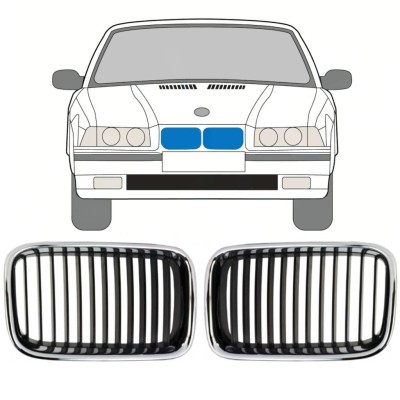 Grilă pentru BMW 3 E36 1990-1995 / Stânga+Dreapta / Set 11126
