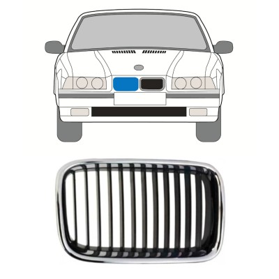 Grilă pentru BMW 3 E36 1990-1995 / Dreapta 16295