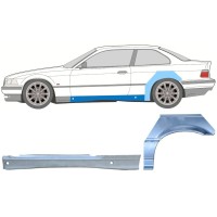 Prag complet + reparație aripă spate pentru BMW 3 E36 1990-2000 / Stânga / COUPE / Set 17024