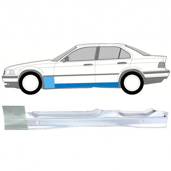 BMW 3 E36 1990-2000 PANOU REPARATIE ARIPA FAȚĂ + REPARATIE PRAG INTERIOR / A STABILIT / STÂNGA