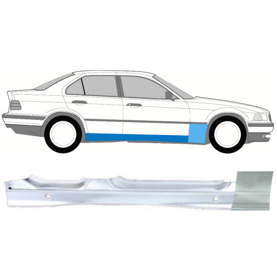 BMW 3 E36 1990-2000 PANOU REPARATIE ARIPA FAȚĂ + REPARATIE PRAG INTERIOR / A STABILIT / DREAPTA