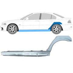 Prag complet + reparație aripă spate pentru BMW 3 E46 1998-2006 / Stânga / Set 11244
