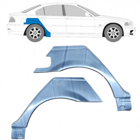 Reparație aripă spate pentru BMW E46 3 1998-2005 / Stânga+Dreapta / Set 6204