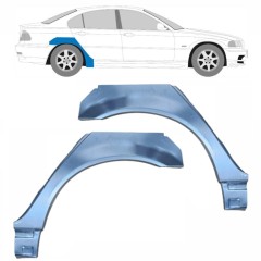 Reparație aripă spate mică pentru BMW 3 E46 1998-2006 / Stânga+Dreapta / Set 6203