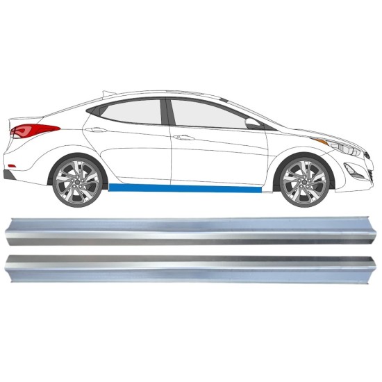Reparație prag pentru Hyundai Elantra 2010-2015 / Stânga+Dreapta / Set 14936