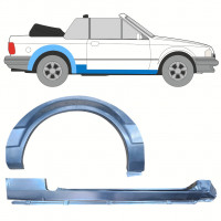 Reparație prag + aripă spate pentru Ford Escort 1981-1990  CABRIO / Dreapta / Set 12586