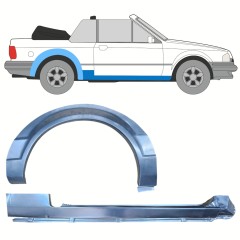 Reparație prag + aripă spate pentru Ford Escort 1986-1990 / Dreapta / CABRIO / Set 12586