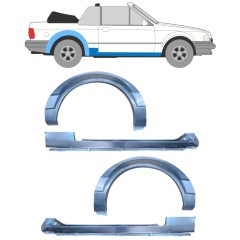 Reparație prag + aripă spate pentru Ford Escort 1986-1990 / CABRIO / Set 12588