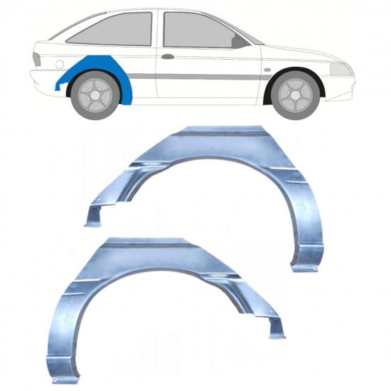 Reparație aripă spate pentru Ford Escort 1995-2000 / Stânga+Dreapta / Set 9969