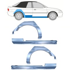 Reparație prag + aripă spate pentru Ford Escort 1995-2000 / CABRIO / Set 12591